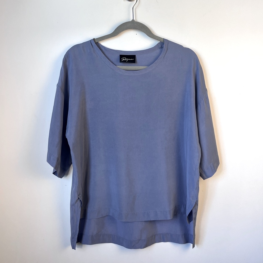 Roque Women’s Purple Blouse 100% Cupro Made in Italy, Super Soft Size L